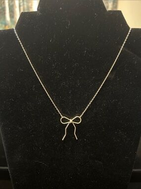 Park Lane Gold Bow Pendant Necklace